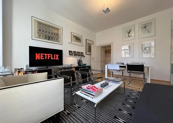 Apartmán Wohnen Auf Zeit - Design By Rabe - Parkplatz & Netflix & Coffee-bar - Nahe Schloss Schoenbrunn *